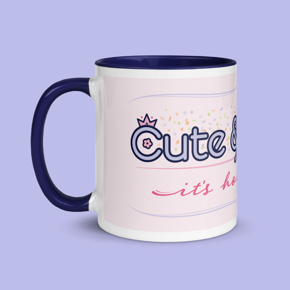 Cute & Worthy Mug Navy Blue left side Cute & Worthy Mug Navy Blue left side