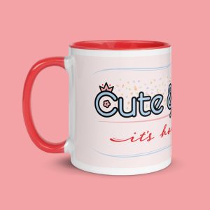 Cute & Worthy Mug Red left side