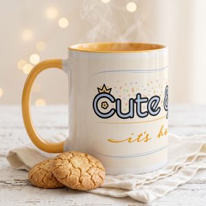 Cute & Worthy Mug Golden Yellow left side