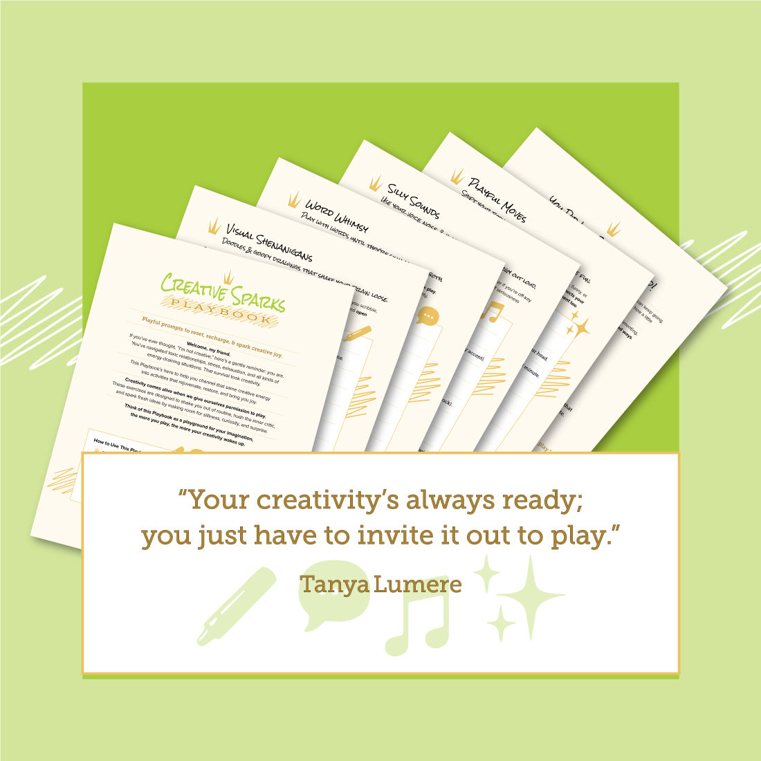 Creative Sparks Playbook printable Creative Sparks Playbook printable